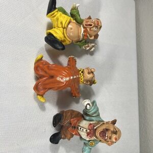 Set of 3 Vintage 1977 Universal Statuary Corp. 6" Laughing Clowns #535 #530 #534